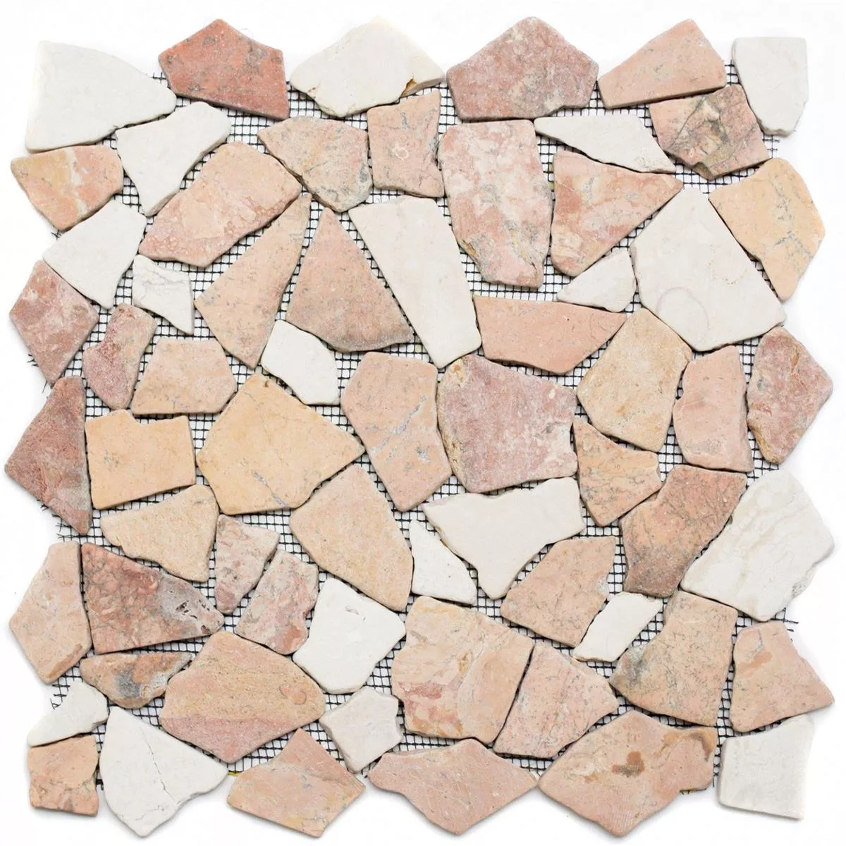 Marmur Łamany Plytka Z Naturalnego Kamienia Poseidon Rosso Cream