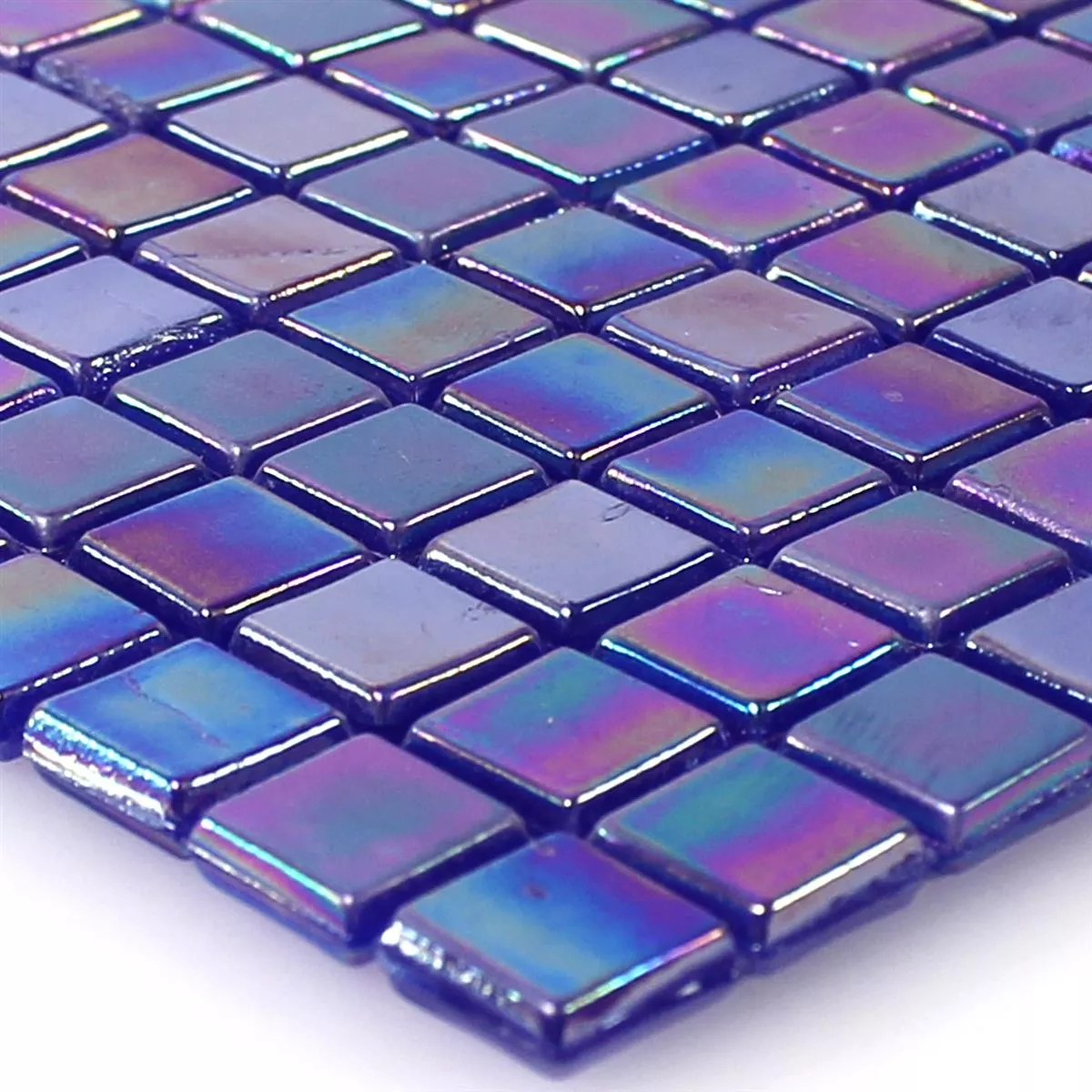 Mozaika Szklana Płytki Masa Perłowa Efekt Niebieski Uni