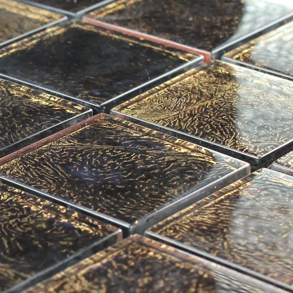 Próbka Mozaika Szklana  Brązowy Złoto Metal