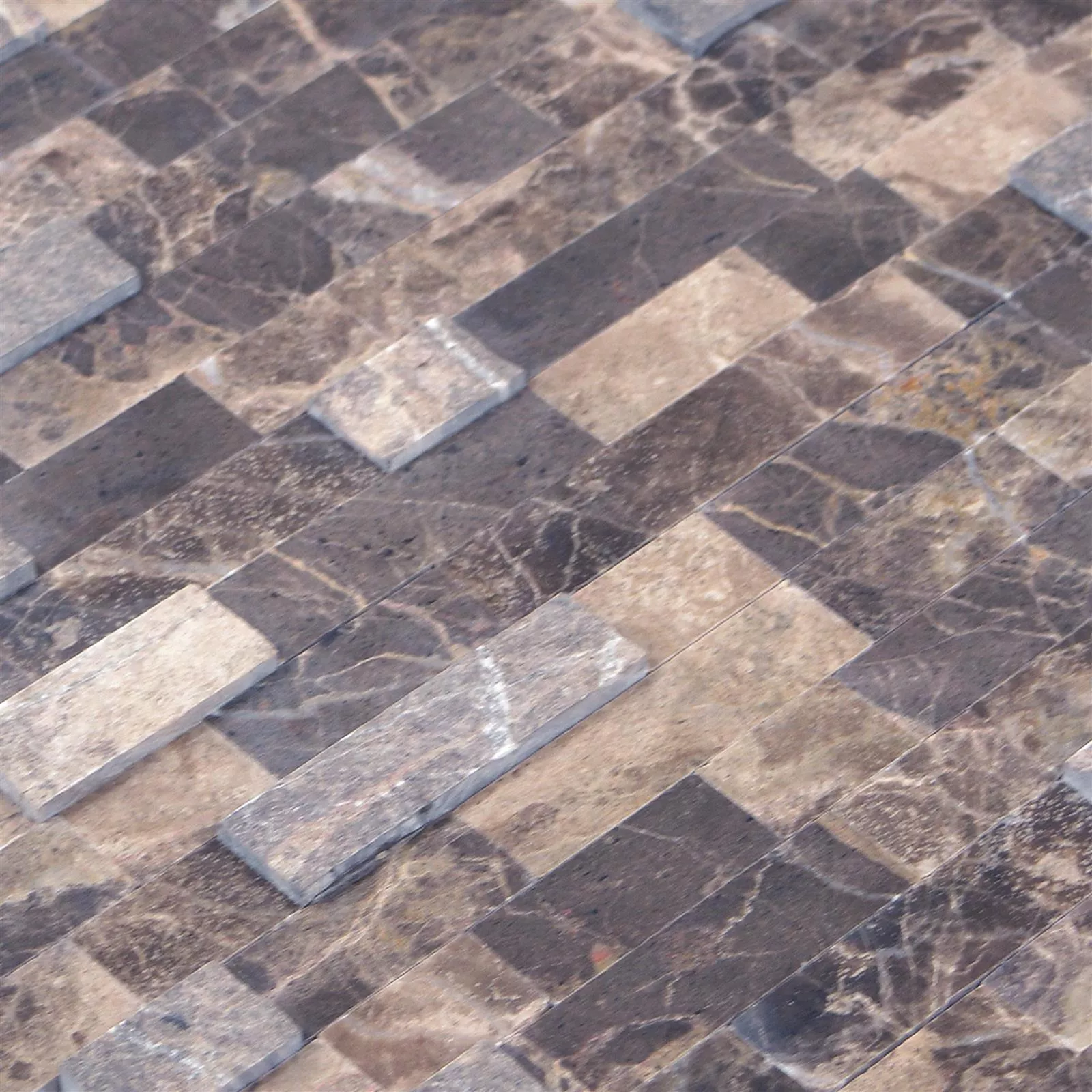 Kamień Naturalny Marmur Mozaika Johannesburg Brązowy