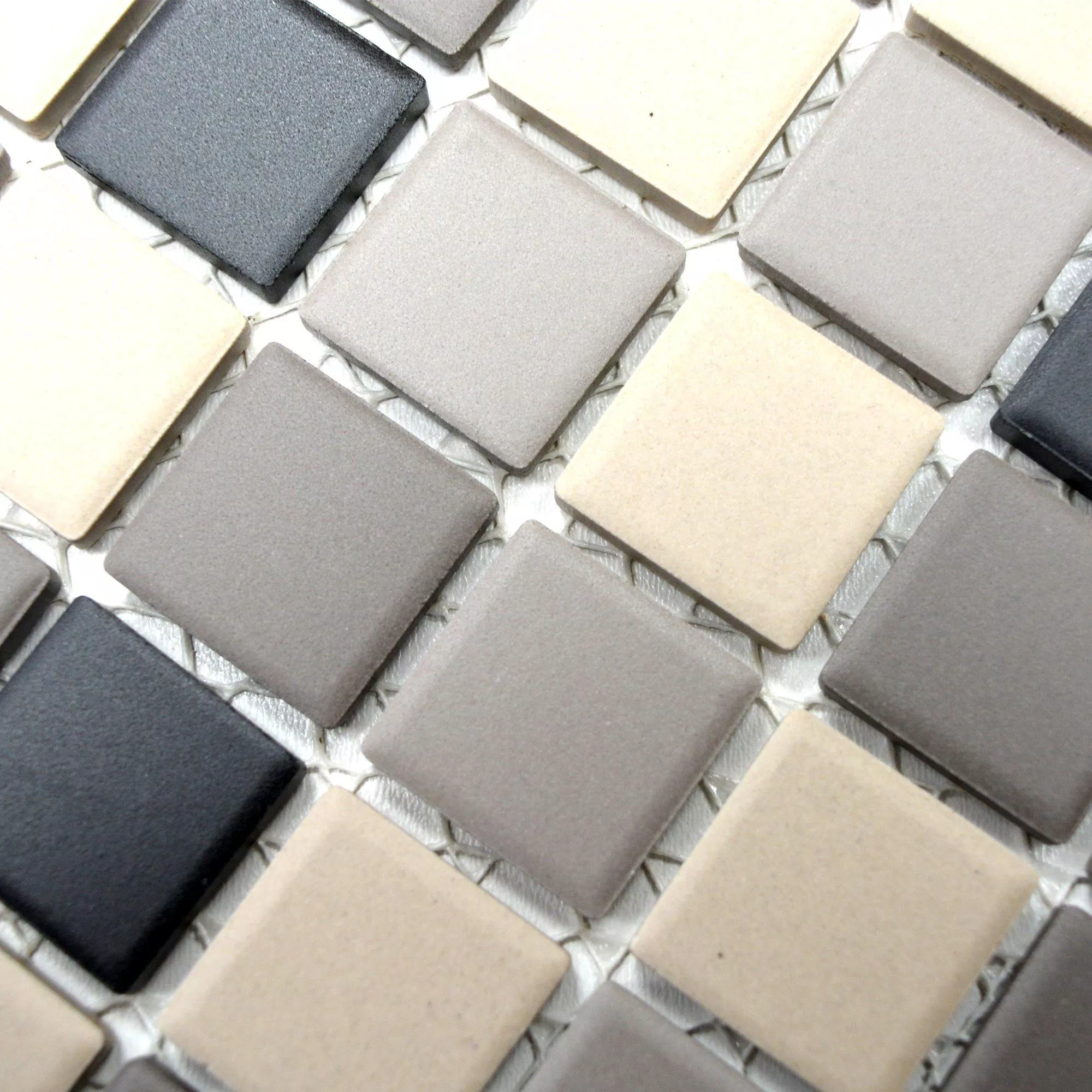 Mozaika Ceramiczna Miranda Antypoślizgowe Szary Beżowy Bez Glazury Q25