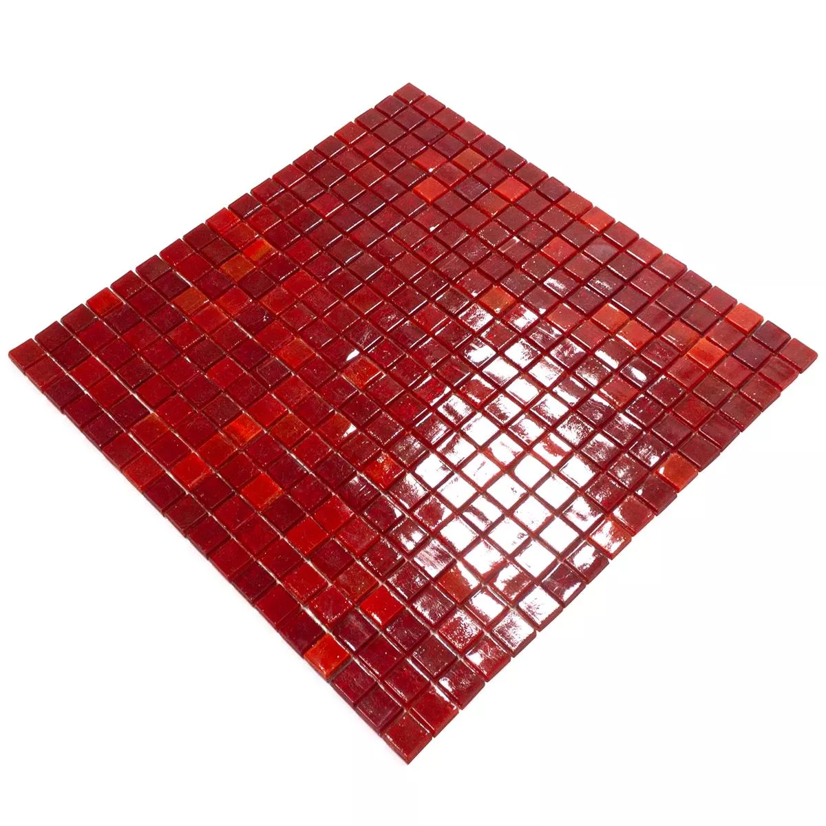 Próbka Mozaiki Szklana Płytki Vera Czerwone Mix