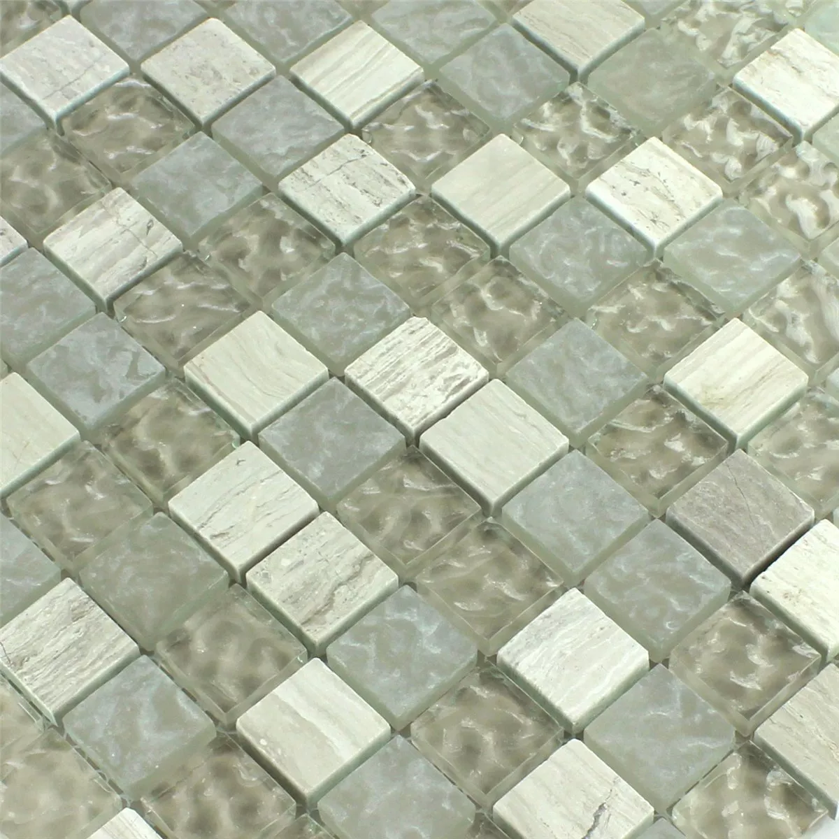 Mozaika Szkło Marmur Burlywood 23x23x8mm Bębny