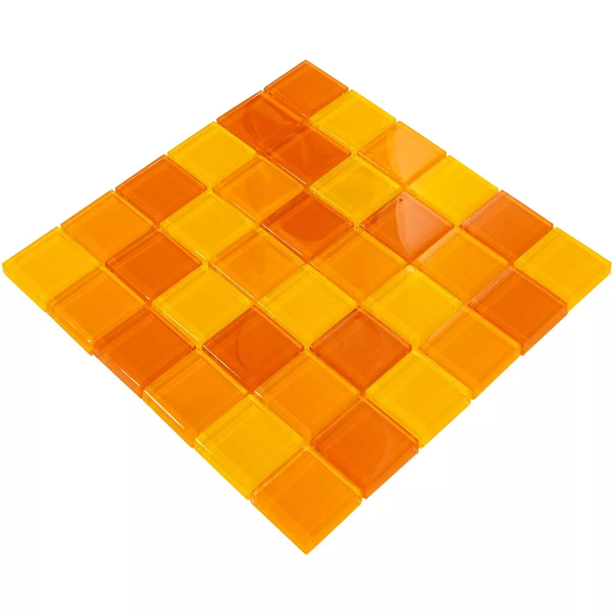 Mozaiki Szklana Płytki Glasgow Pomarańczowy Mix