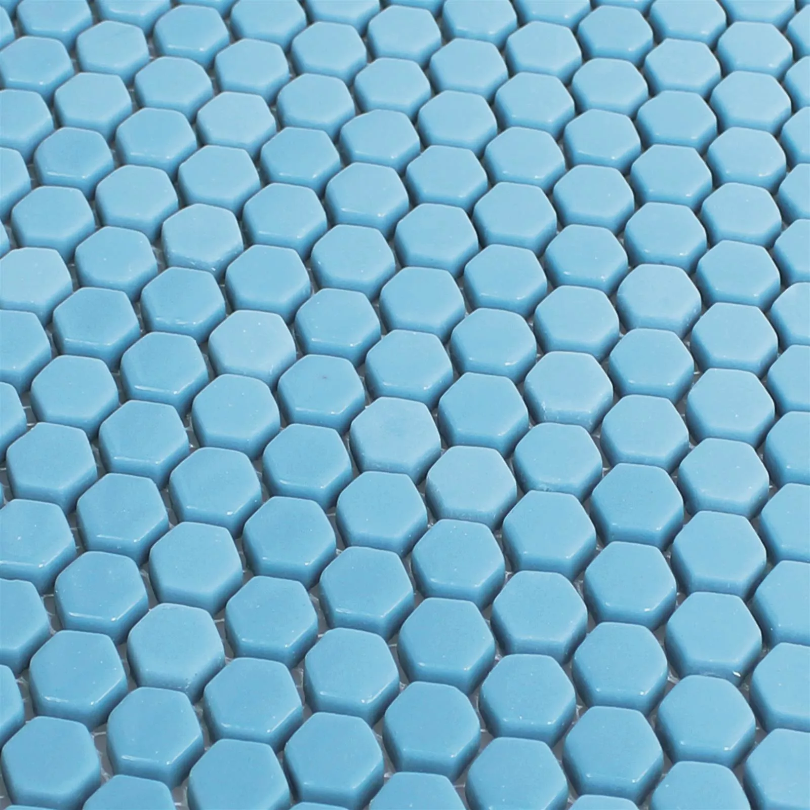 Mozaika Szklana Płytki Brockway Sześciokąt Eco Niebieski