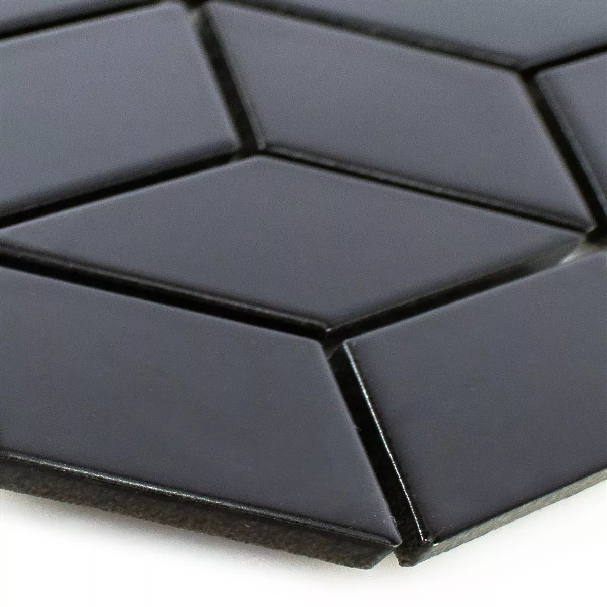 Próbka Ceramika Mozaika Cavalier 3D Kostki Matowy Czarny