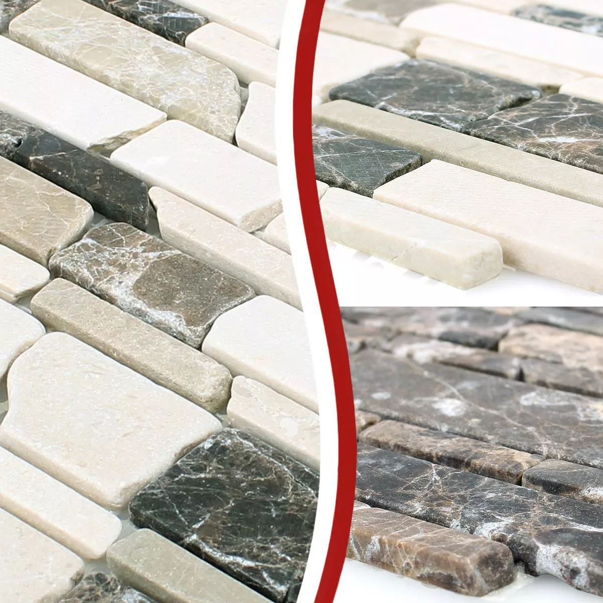 Próbka Mozaika Marmur Havel Brick