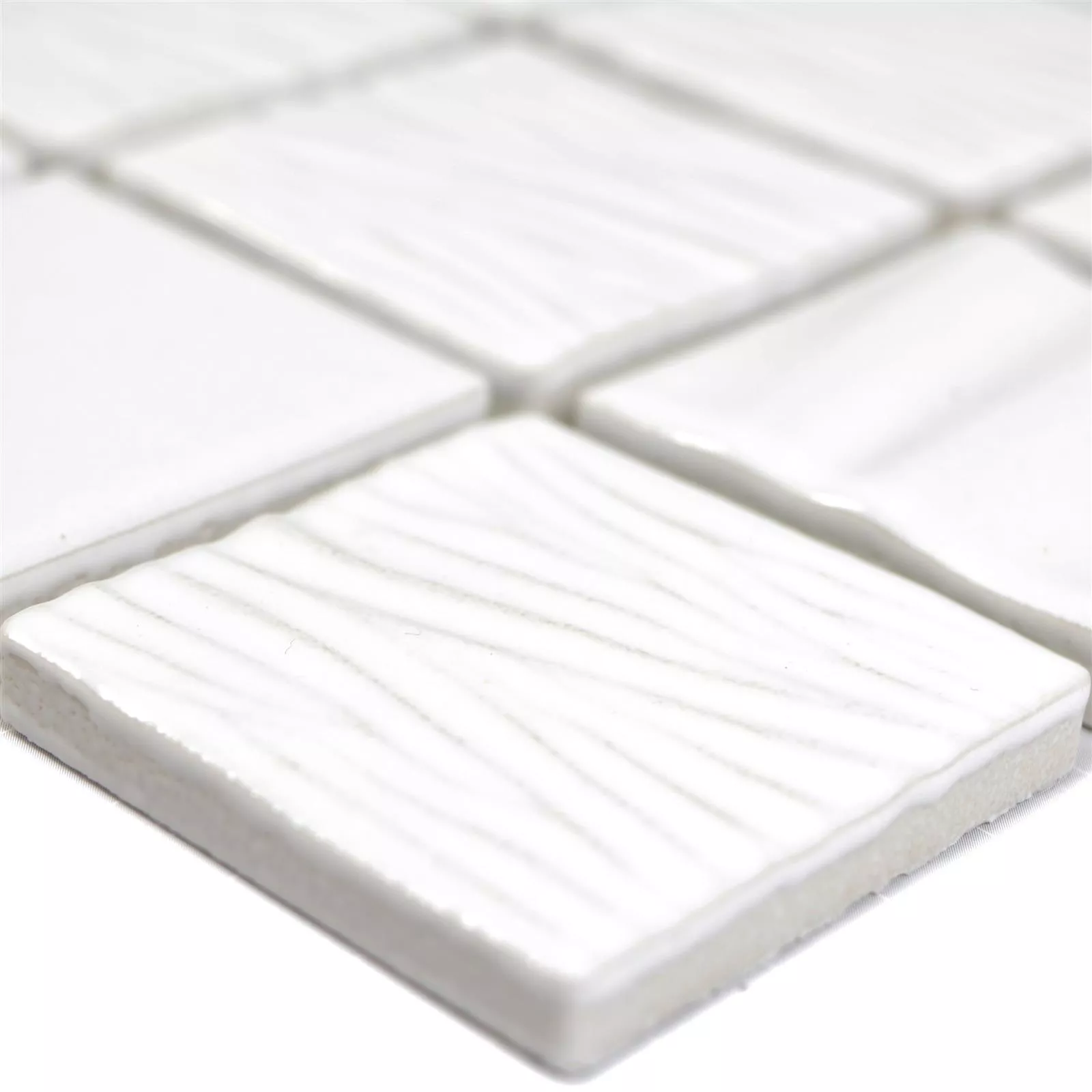 Próbka Mozaika Ceramiczna Płytki Rokoko 3D Elegance Biały