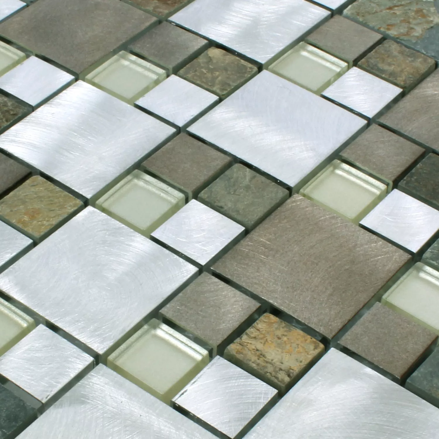 Mozaika Kamień Naturalny Szkło Aluminium Banzai