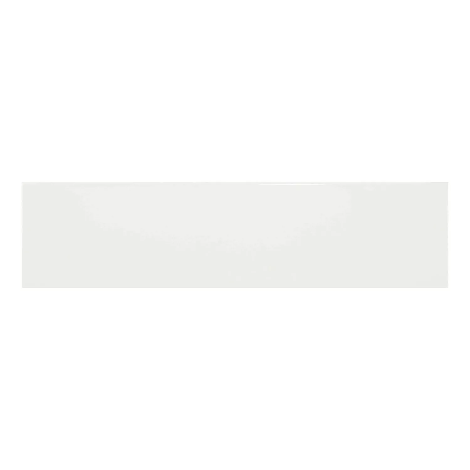 Kafelek metra Biały Błyszczący 7,5x30 cm Bez Faset Swissland Blanco