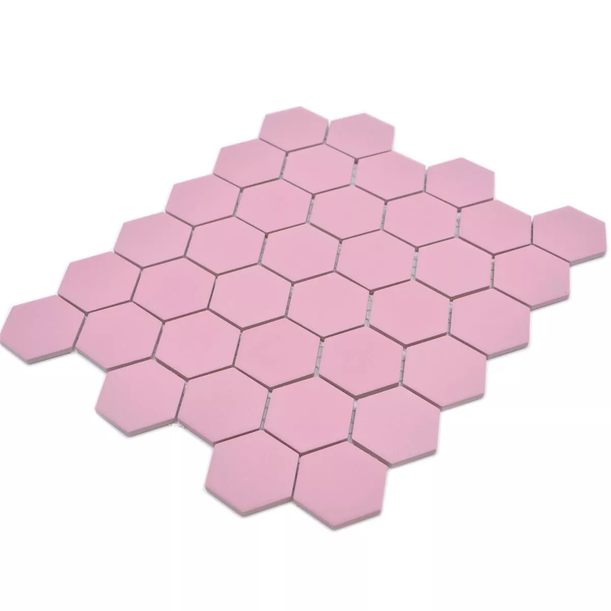 Próbka Mozaika Ceramiczna Bismarck R10B Sześciokąt Różowy H51