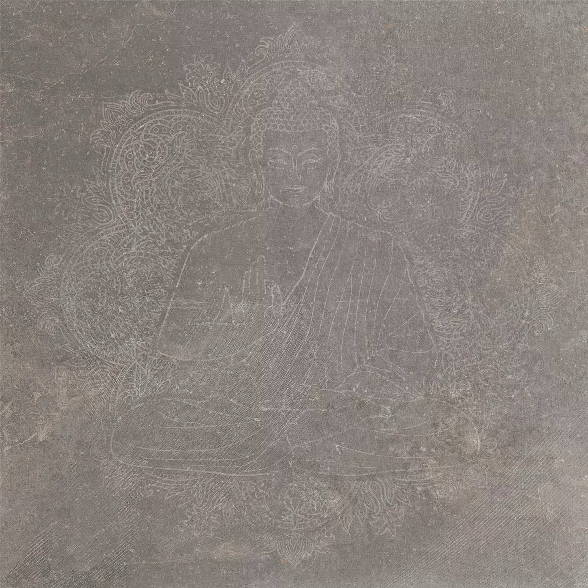 Płytki Podłogowe Kamień Optyka Horizon Brązowy Dekor Budda