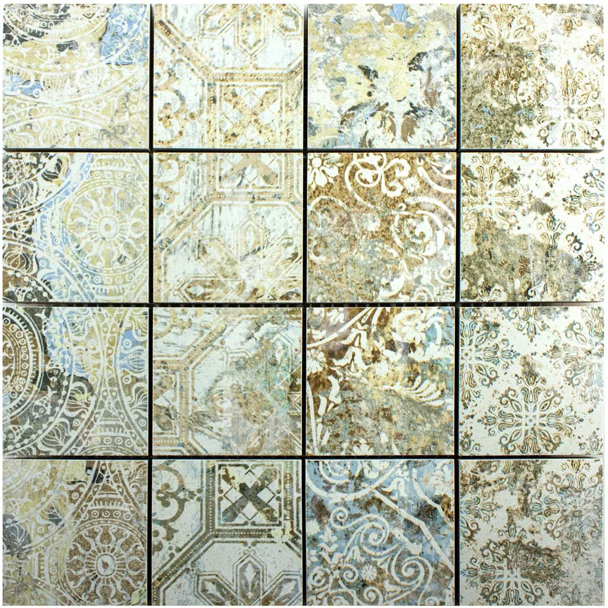 Mozaika Ceramiczna Płytki Bellona Efekt Jasne Kolory 71x71mm