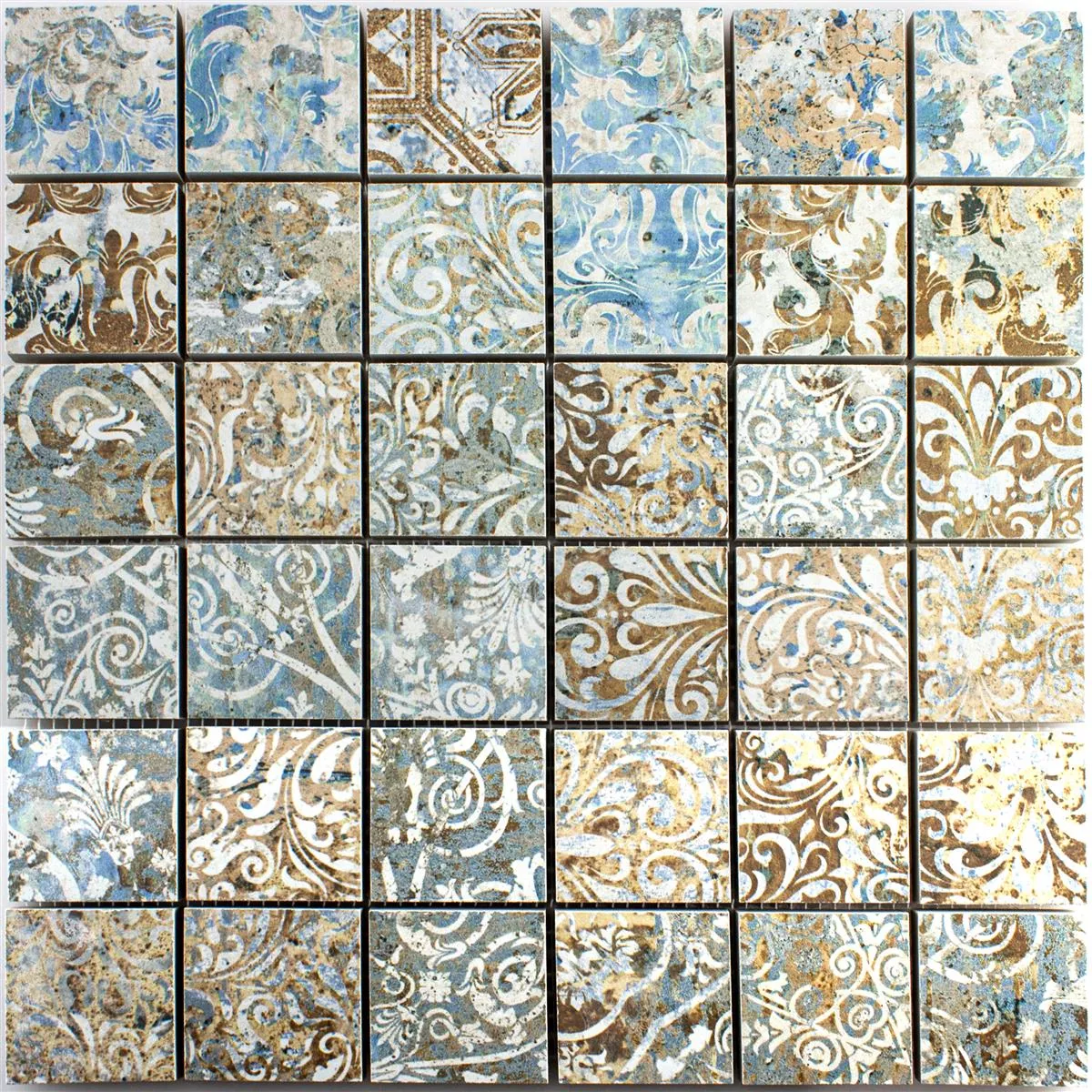 Mozaika Ceramiczna Płytki Patchwork Kolorowy 47x47mm