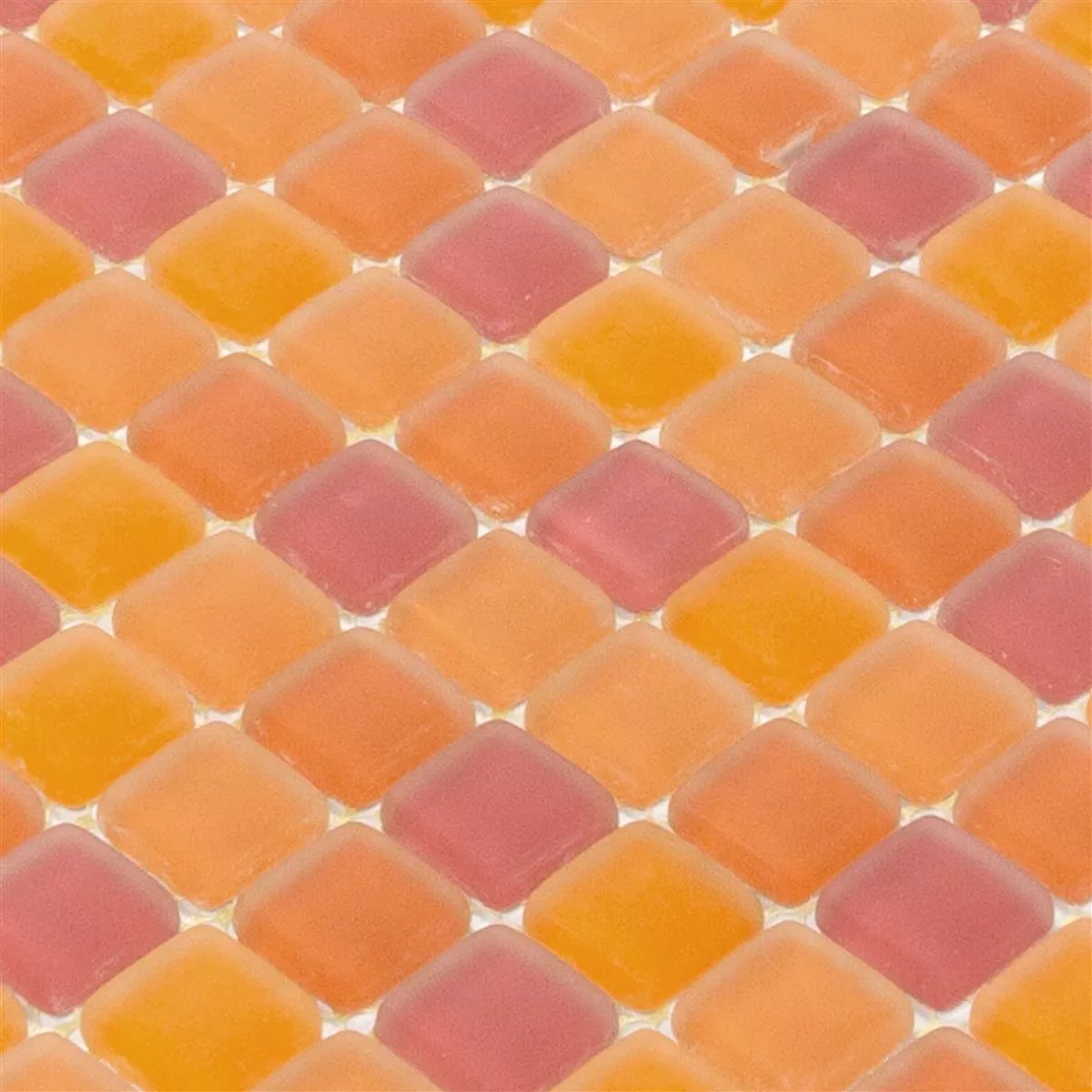 Mozaiki Szklana Płytki Ponterio Frosted Pomarańczowy Mix