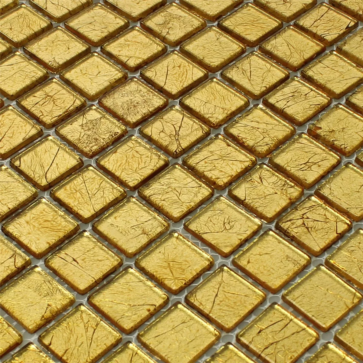 Próbka Mozaika Szklana Płytki Kryształ Złoto Strukturalny
