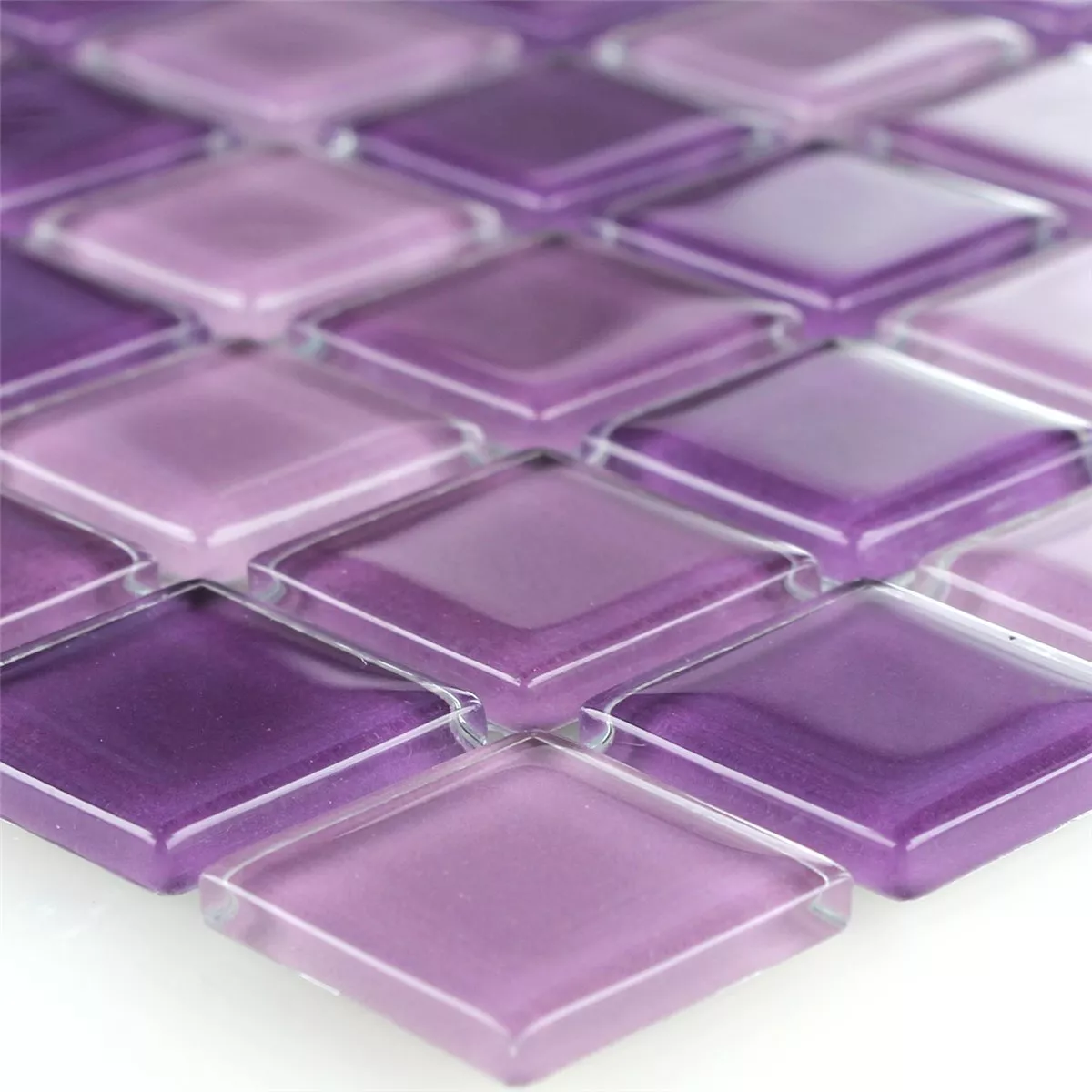 Próbka Mozaika Szklana Płytki Purpurowy Mix 