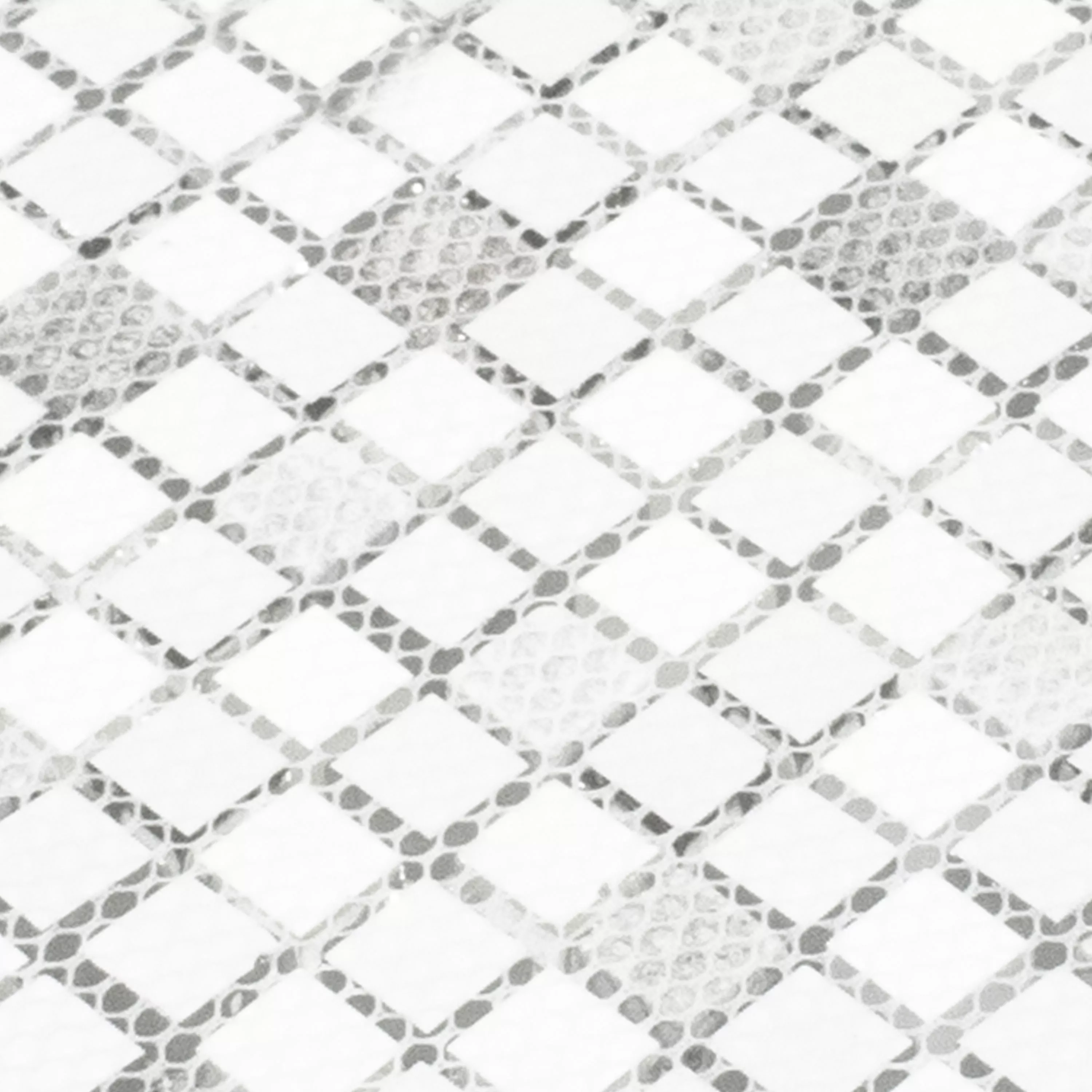 Mozaiki Szklana Płytki Lexington Szkło Mieszanka Materiałów Biały