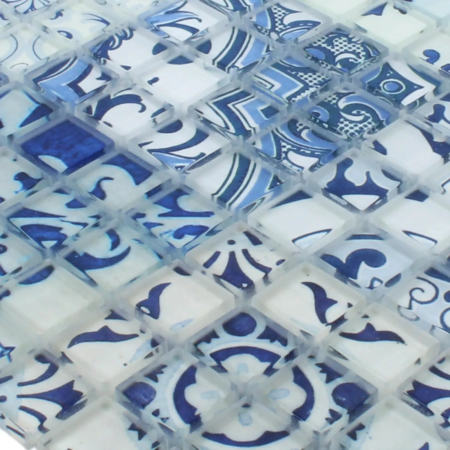 Mozaika Szklana Inspirowana Kolorem Niebieskim