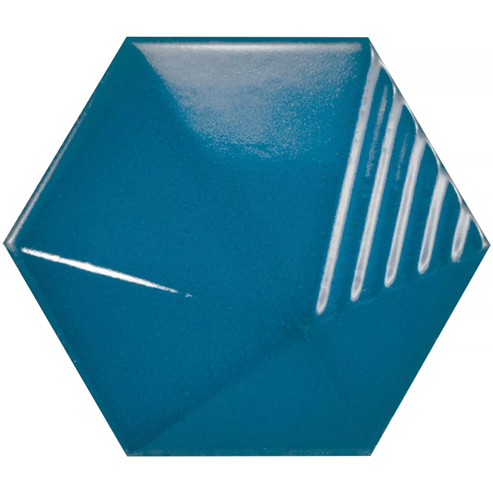 Próbka Płytki Ścienne Rockford 3D Sześciokąt 12,4x10,7cm Niebieski