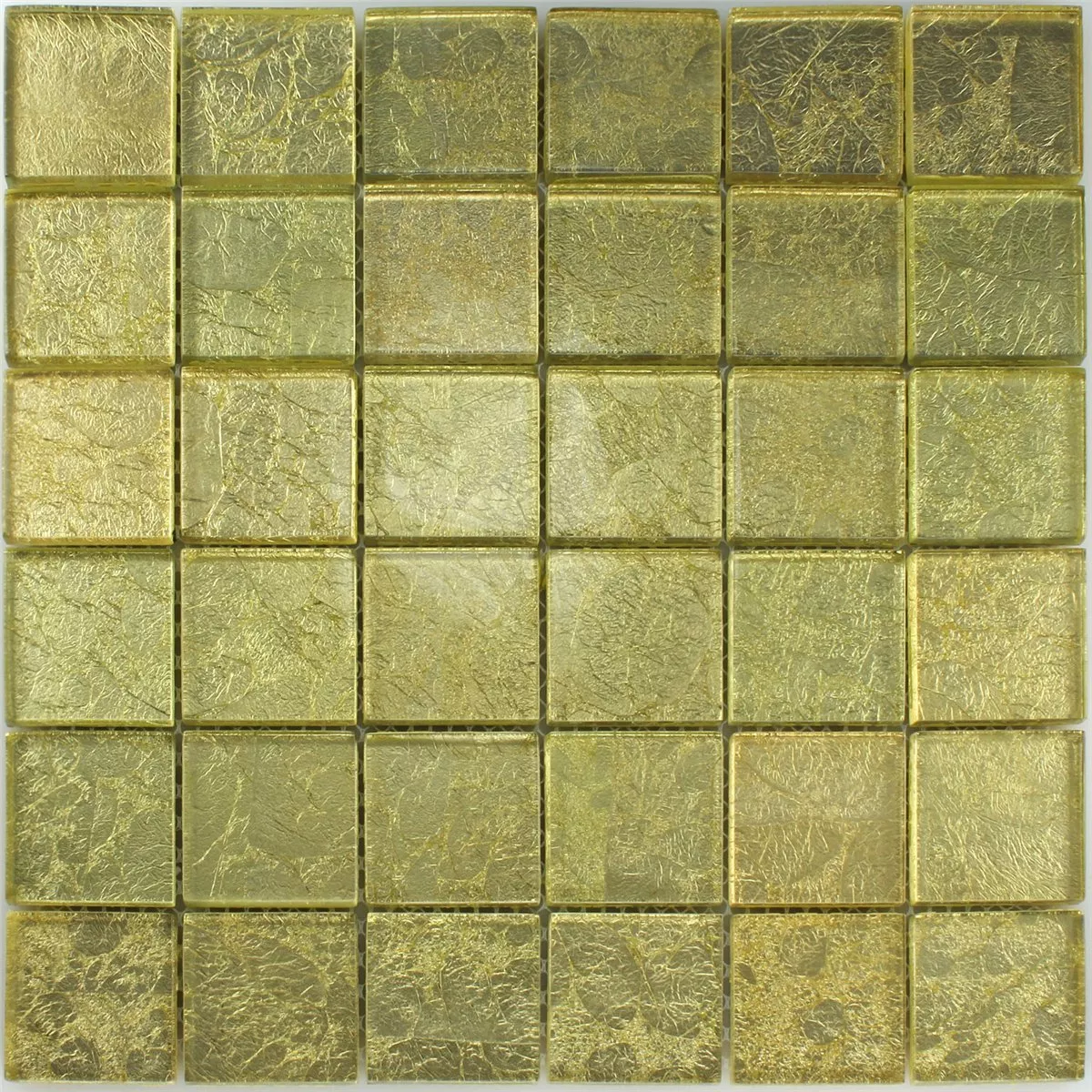 Próbka Mozaika Szklana Płytki Złoto Metal Światło