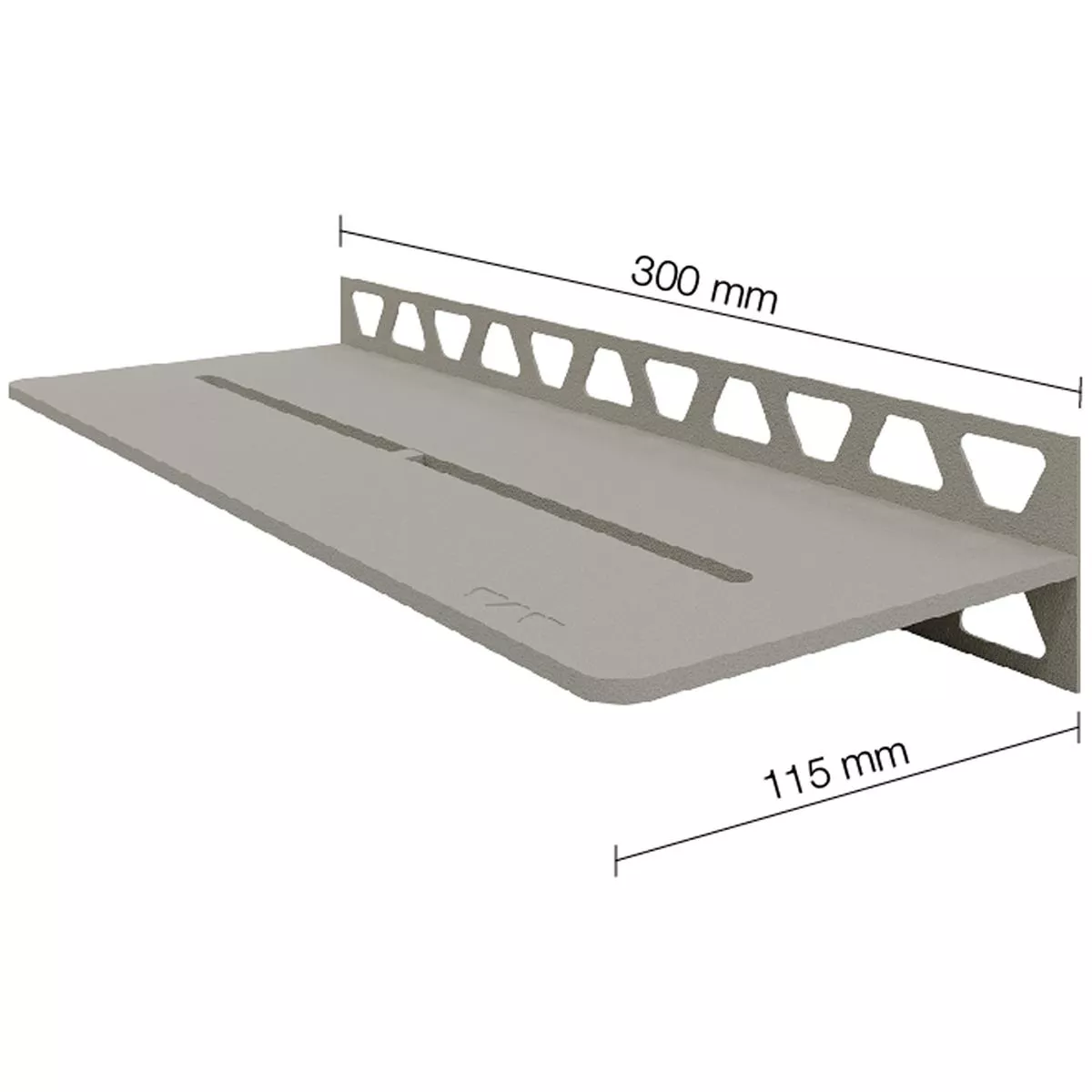 Półka prysznicowa półka ścienna Schlüter prostokąt 30x11,5cm czysty beż