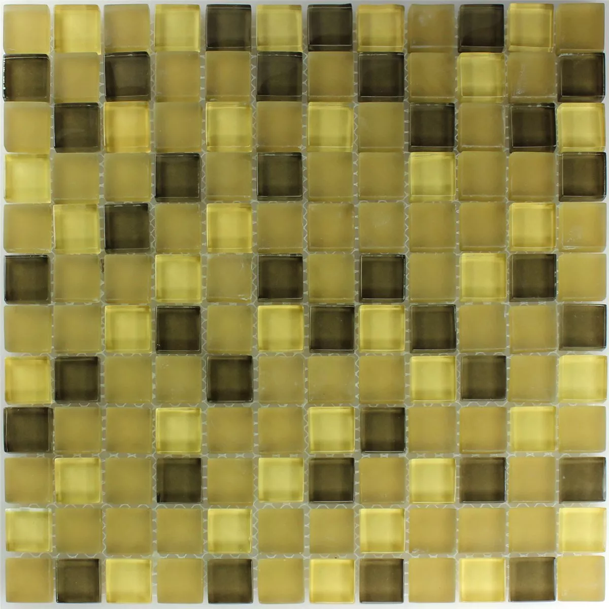 Mozaika Szklana Płytki Yellow 23x23x8mm