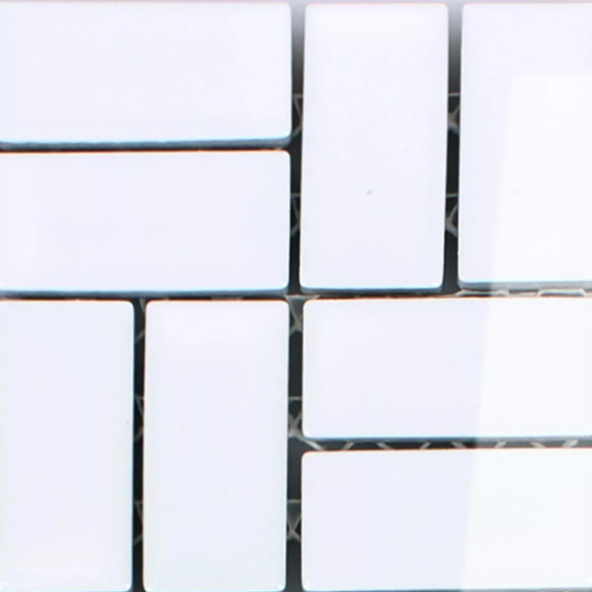 Próbka Mozaika Ceramika Cristianos Biały Błyszczący