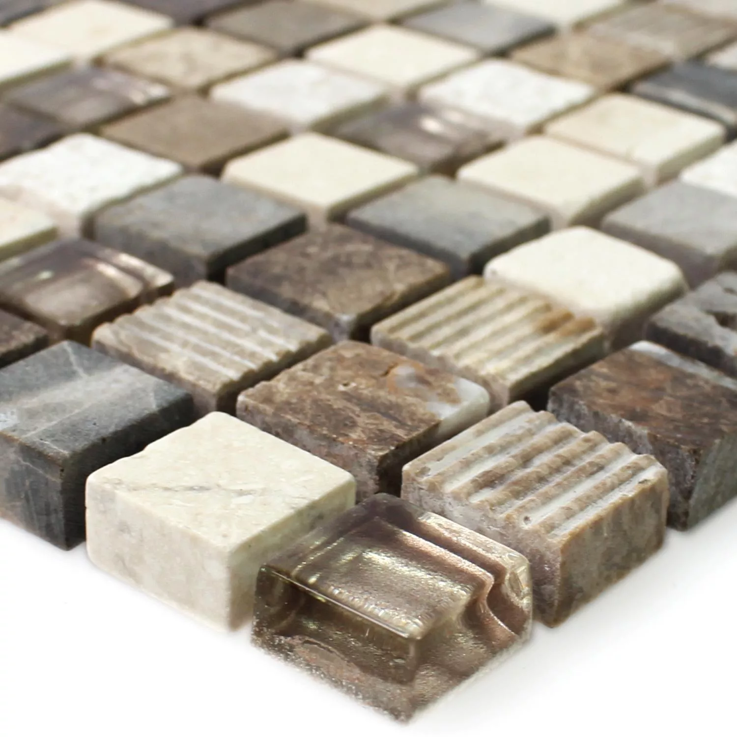 Próbka Mozaika Szkło Kamień Naturalny Sonara Caramel Mix