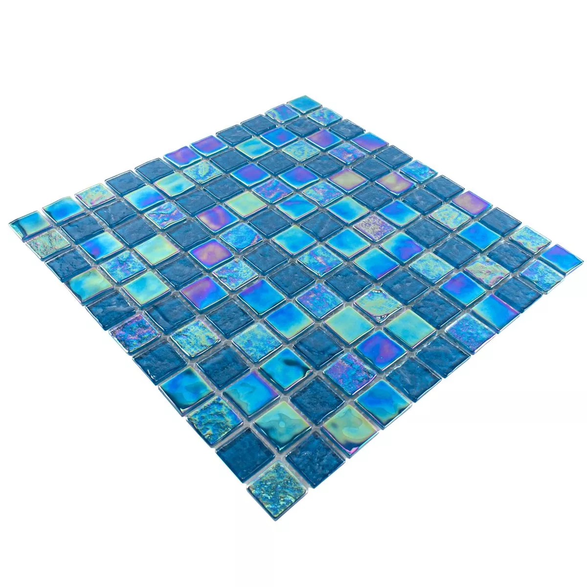 Mozaiki Szklana Płytki Masa Perłowa Efekt Carlos Niebieski 23