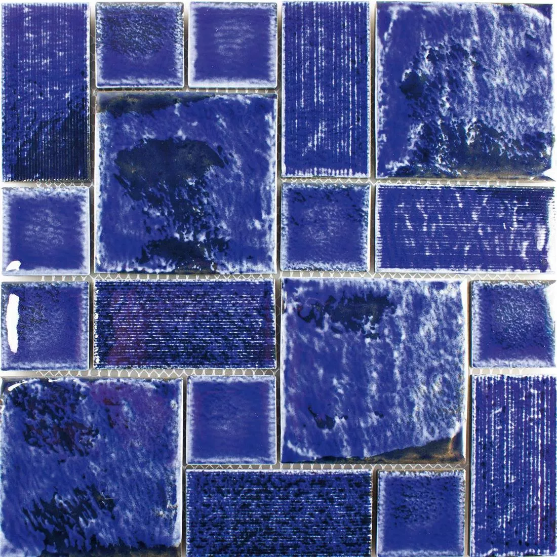 Ceramika Mozaika Bangor Błyszczący Niebieski Mix