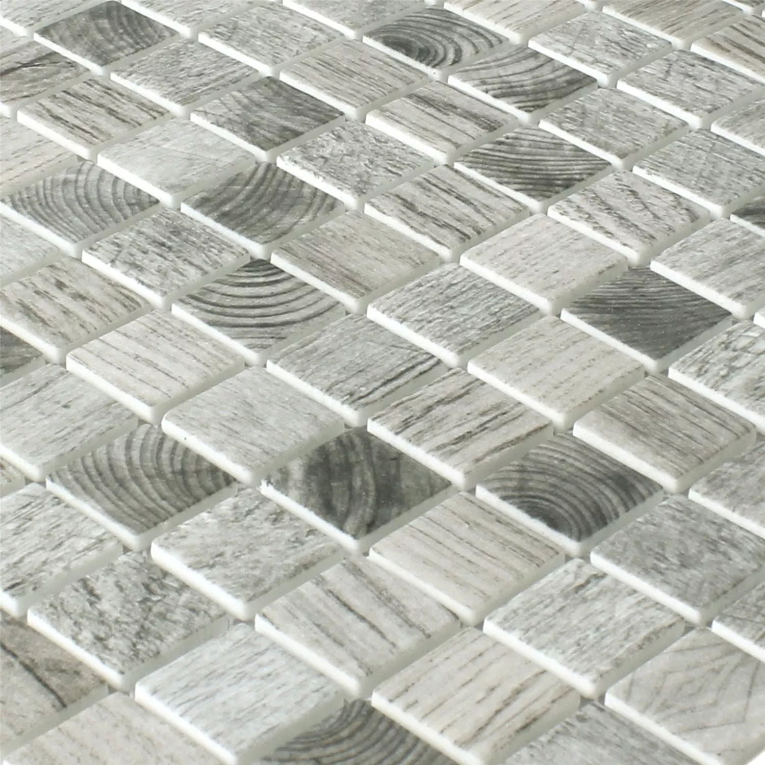 Mozaika Szkło Valetta Struktura Drewna Szary Beżowy