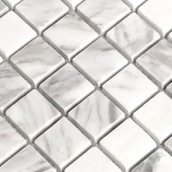 Mozaika Marmur 23x23x8mm Biały Polerowany