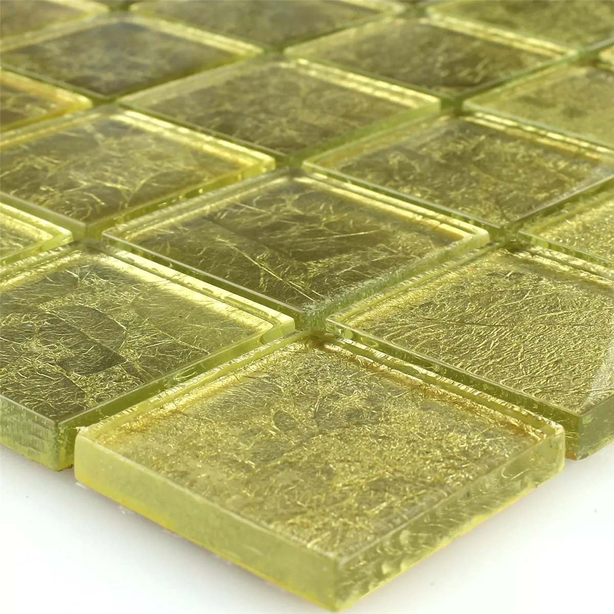 Mozaika Szklana Płytki Złoto Metal Światło