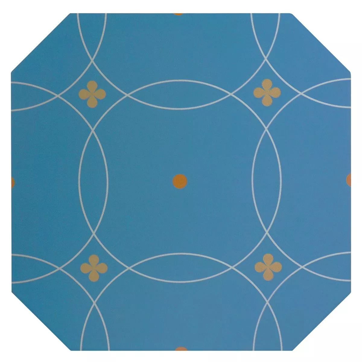 Gres Płytki Genexia Decor Niebieski Ośmiokąt 20x20cm