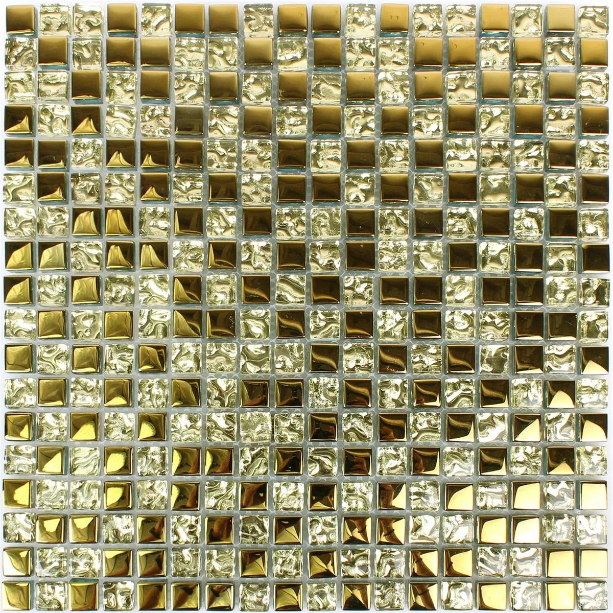 Próbka Mozaika Szklana Płytki Moldau Złoto