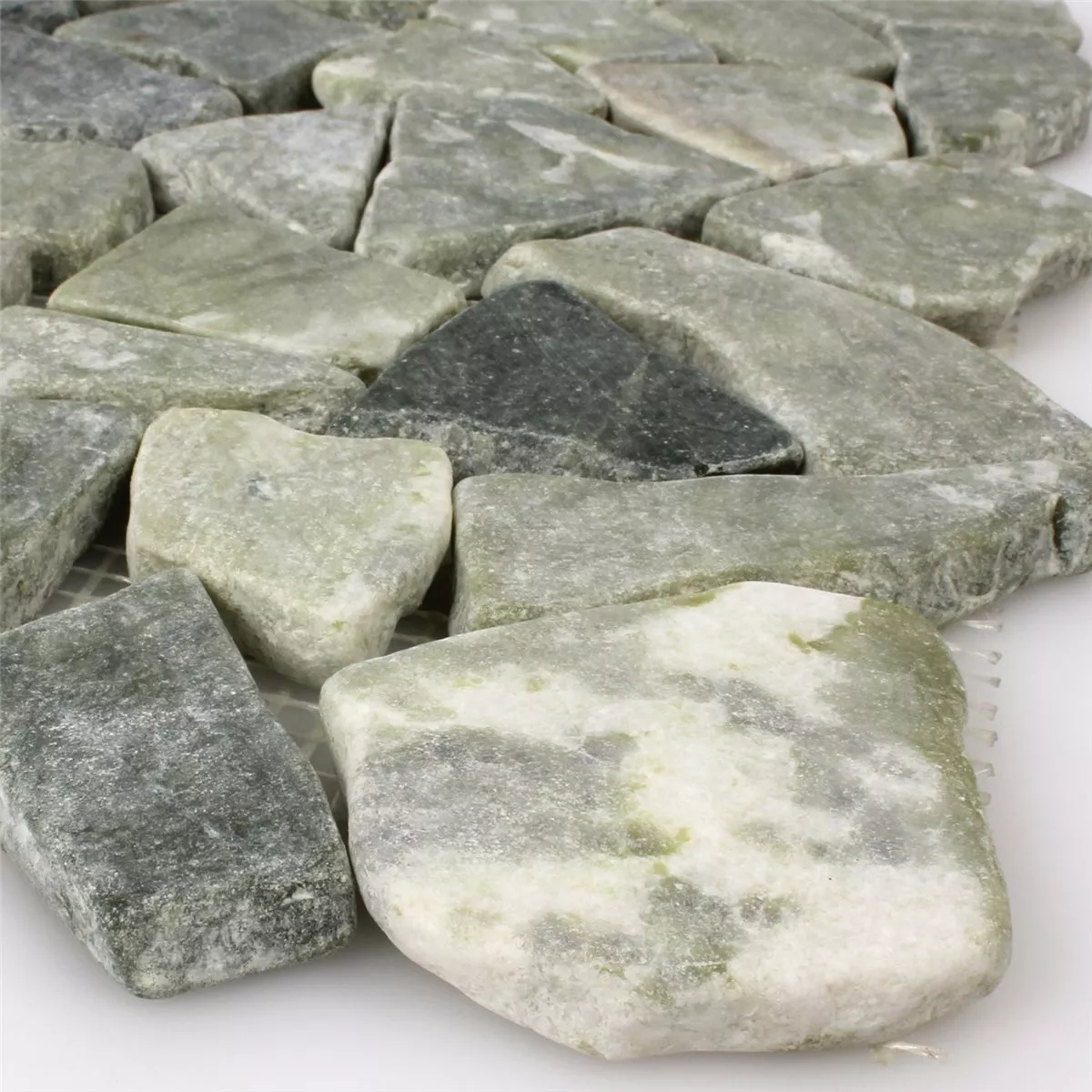 Marmur Łamany Kamień Naturalny Mozaika Montelago Szary Zielony Marmur Łamany Kamień Naturalny Mozaika Montelago Szary Zielony