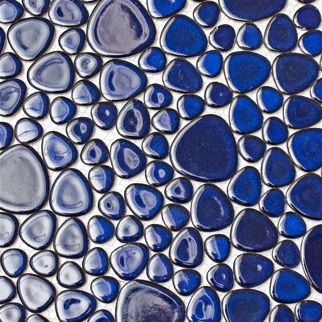 Próbka Mozaika Ceramika Kamień Otoczak Optyka Ciemnoniebieski