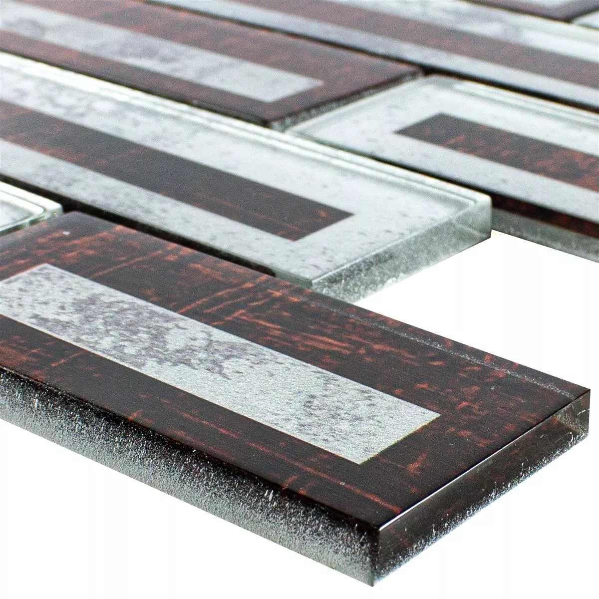 Mozaiki Szklana Płytki Romans 2D Efekt Brązowy Mozaiki Szklana Płytki Romans 2D Efekt Brązowy