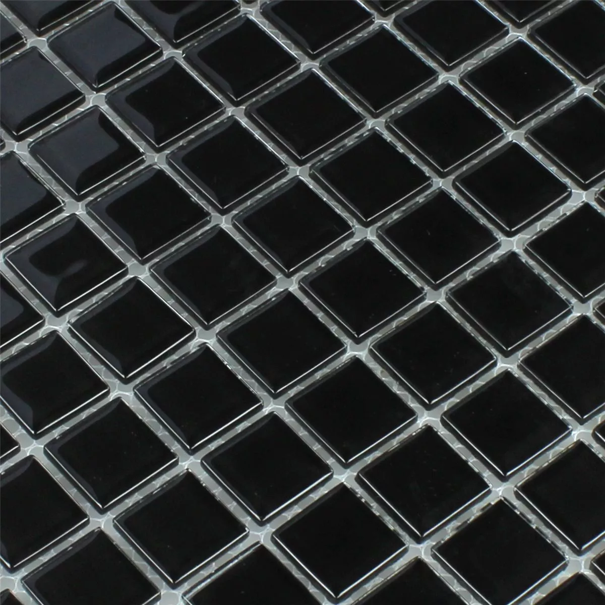 Mozaika Szklana Płytki Czarny 25x25x4mm