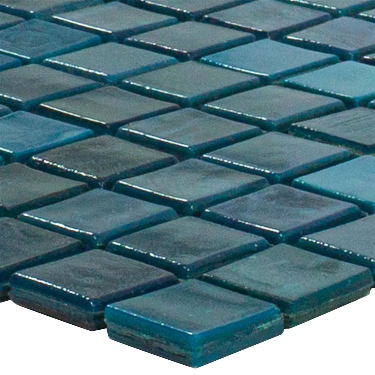 Próbka Mozaiki Szklana Płytki New River Azur Niebieski Mix