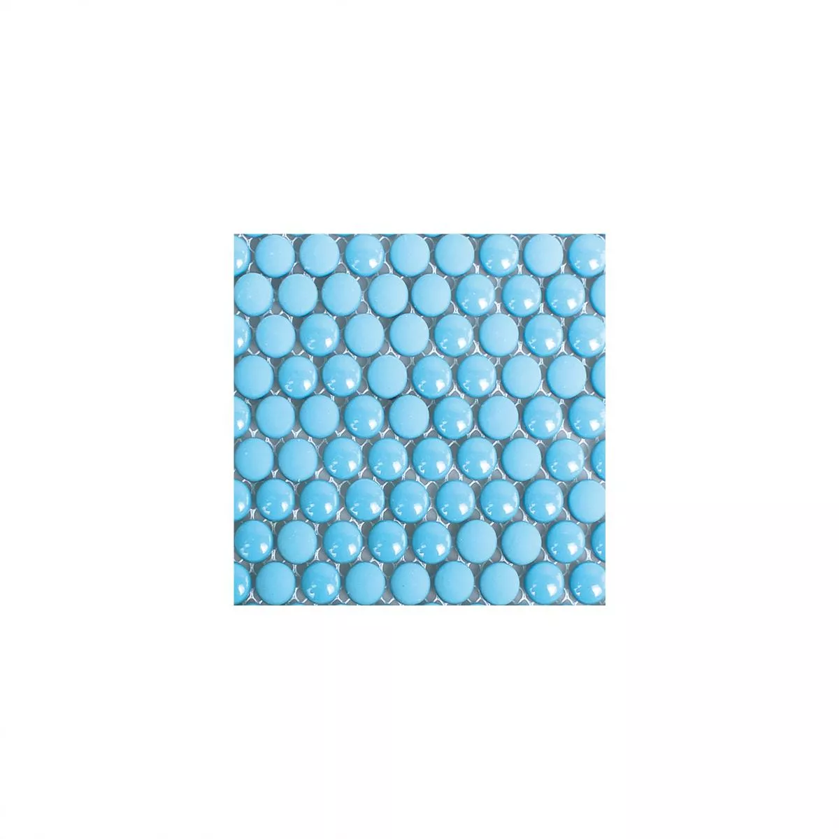 Próbka Mozaika Szklana Płytki Bonbon Okrągły Eco Niebieski TEST