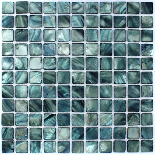 Mozaika Szkło Masa Perłowa Efekt 25x25x2mm Zielony