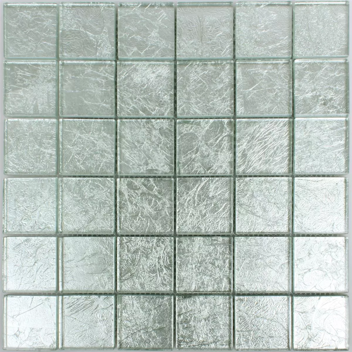 Mozaika Szkło Lucca Srebrny 48x48x8mm