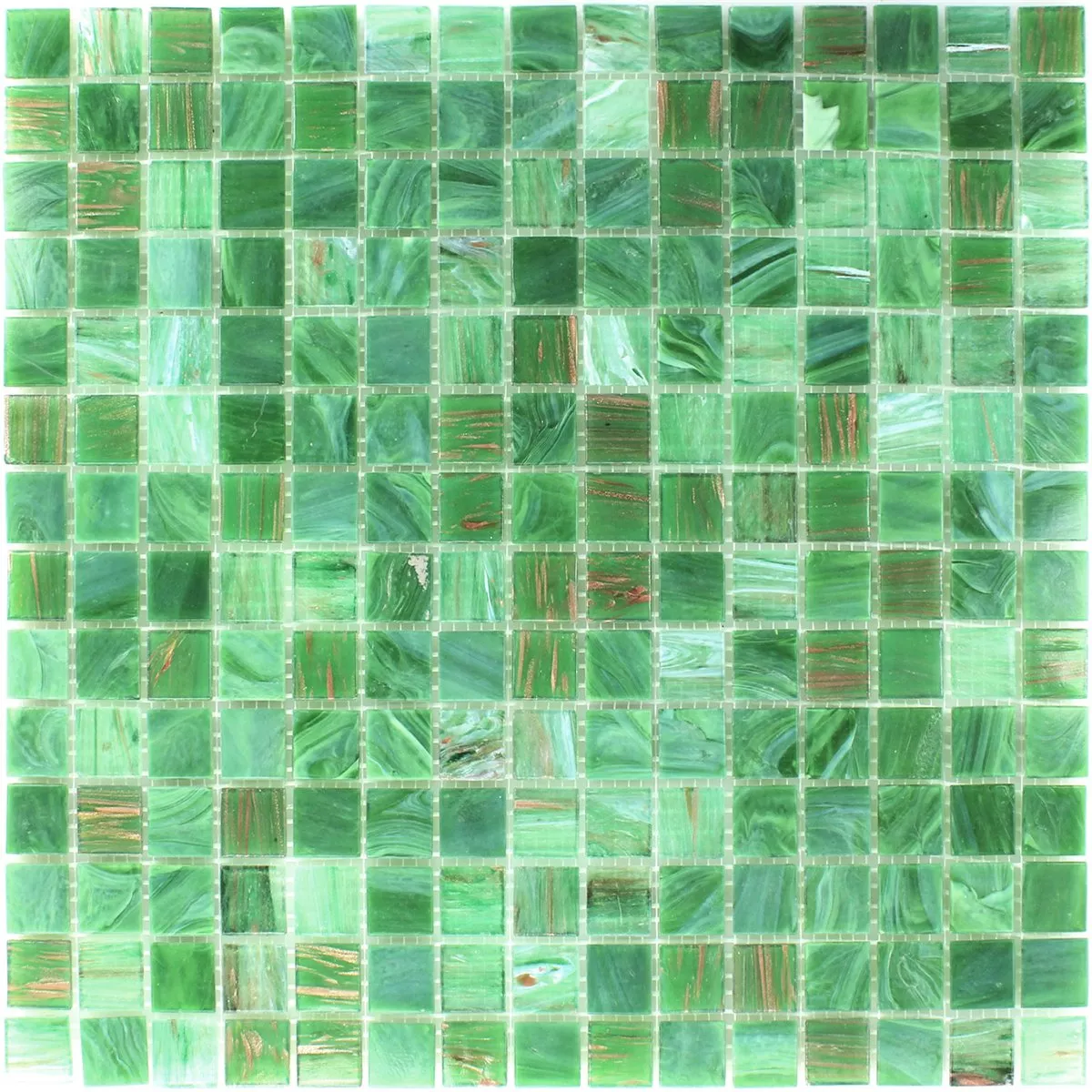 Glas Effekt Mosaik Fliese Gold Star Grün