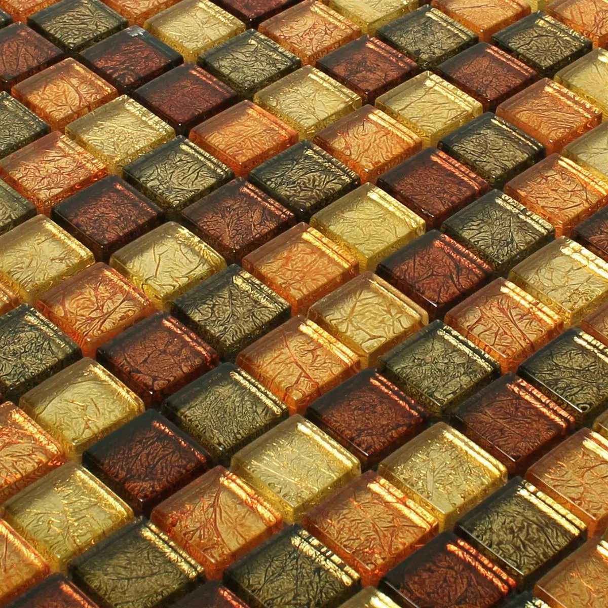 Mozaika Szklana Płytki Curlew Żółty Pomarańczowy 23