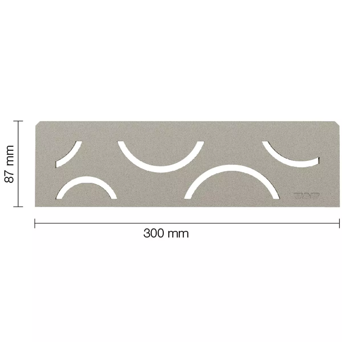 Niszowa półka ścienna Schlüter prostokątna 30x8,7cm Curve Grey