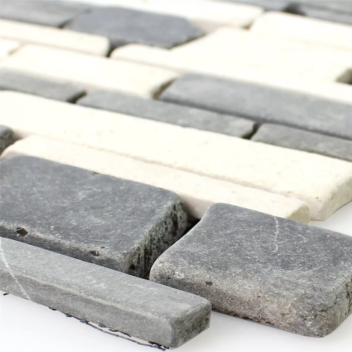 Próbka Mozaika Marmur Kamień Naturalny Brick Biancone Java