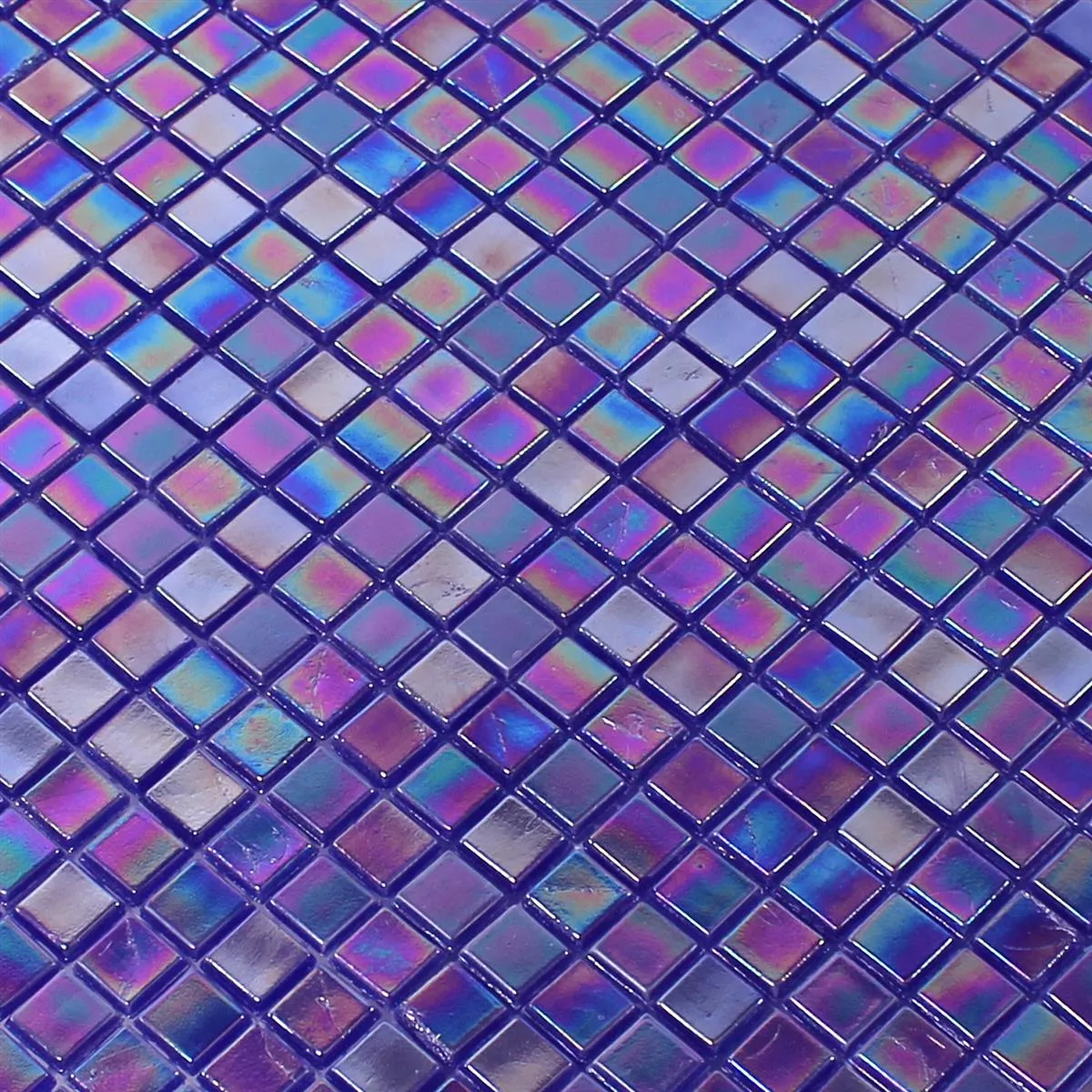 Mozaika Szklana Płytki Masa Perłowa Efekt Niebieski Uni