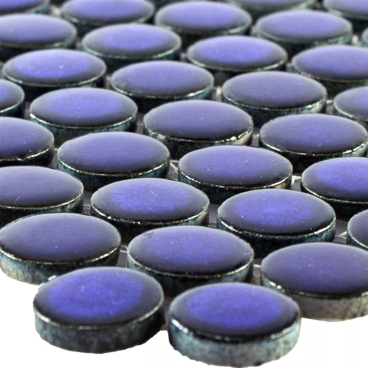 Mozaika Ceramiczna Płytki Joplin Guzik Okrągły Niebieski